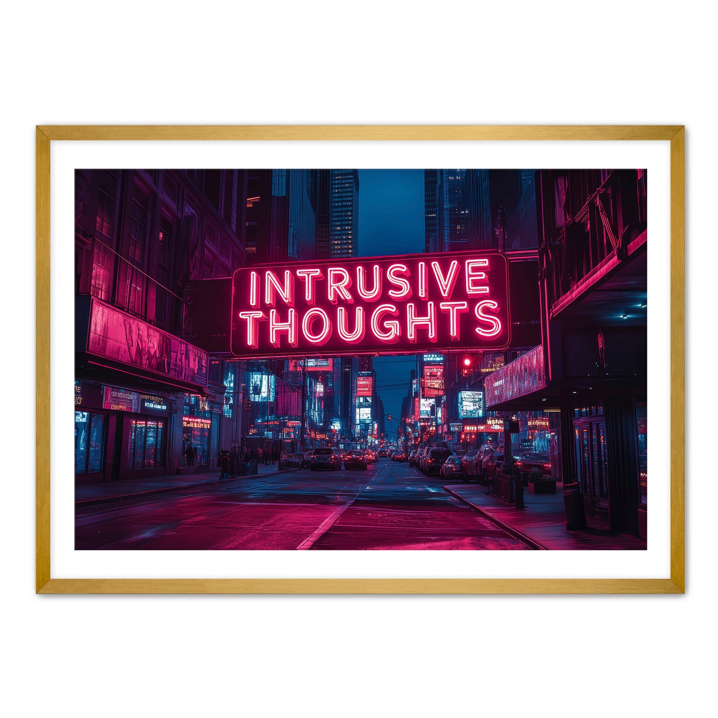 Intrusive Thoughts Sign Wall Art