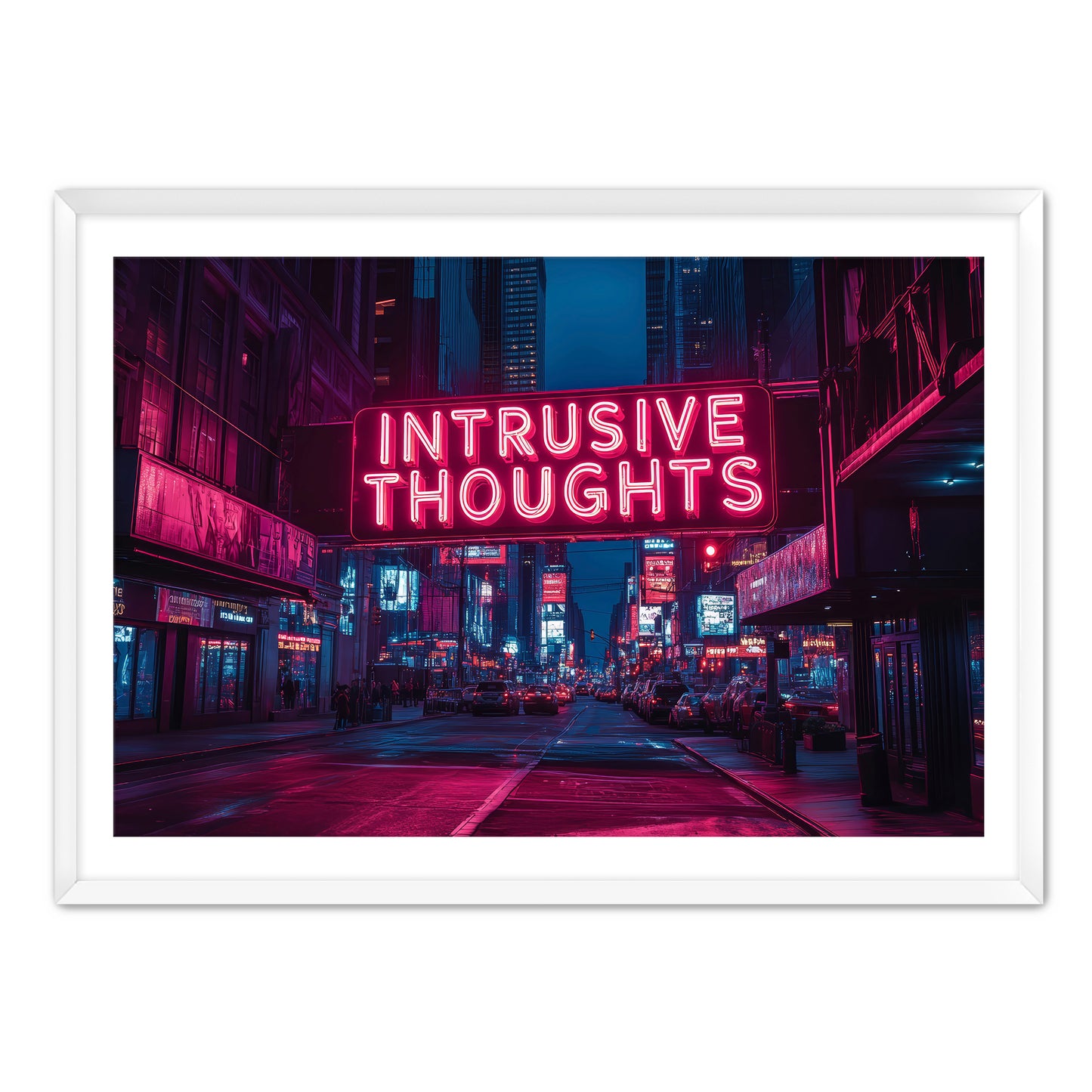 Intrusive Thoughts Sign Wall Art