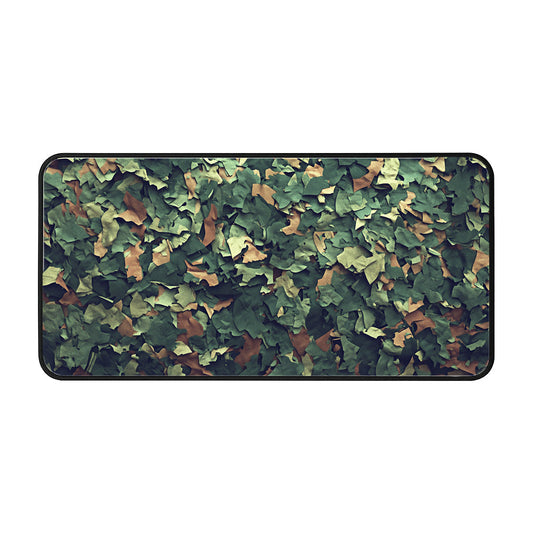 Leafy Camouflage Texture Desk Mat