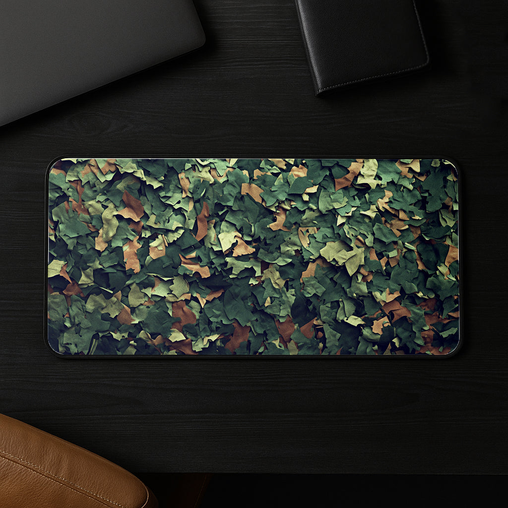 Leafy Camouflage Texture Desk Mat