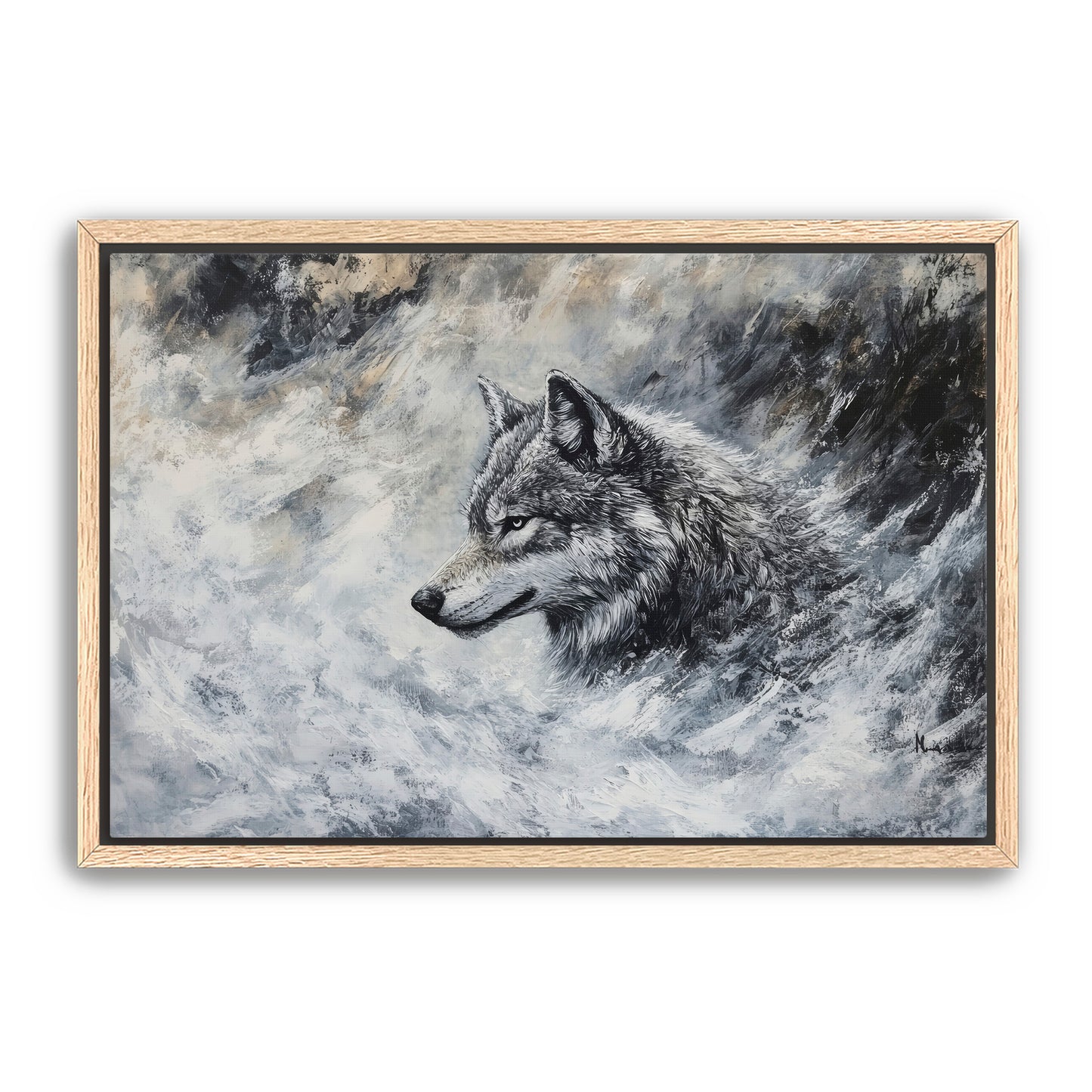 Lone Grey Wolf Wall Art