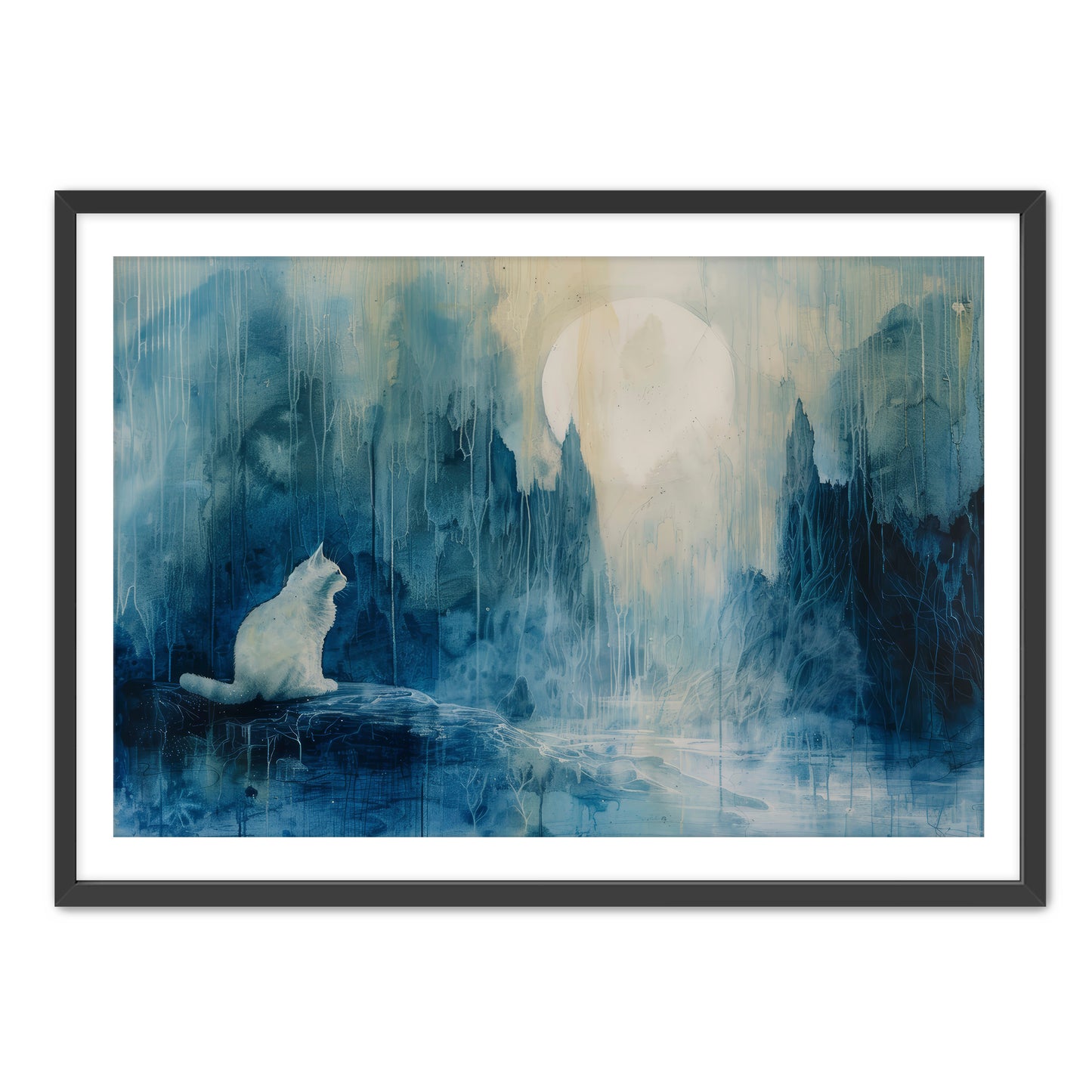 Meow at the Moon Wall Art