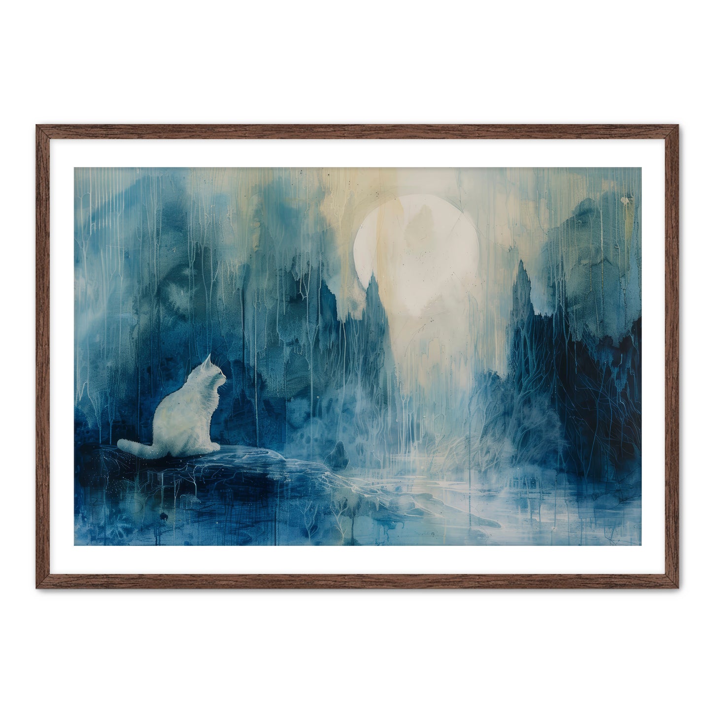 Meow at the Moon Wall Art