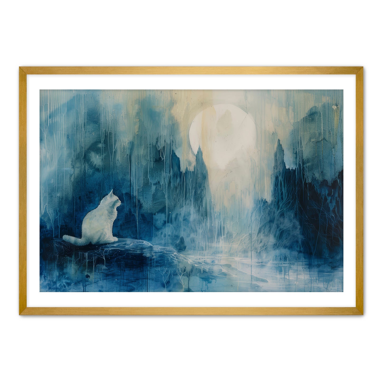 Meow at the Moon Wall Art