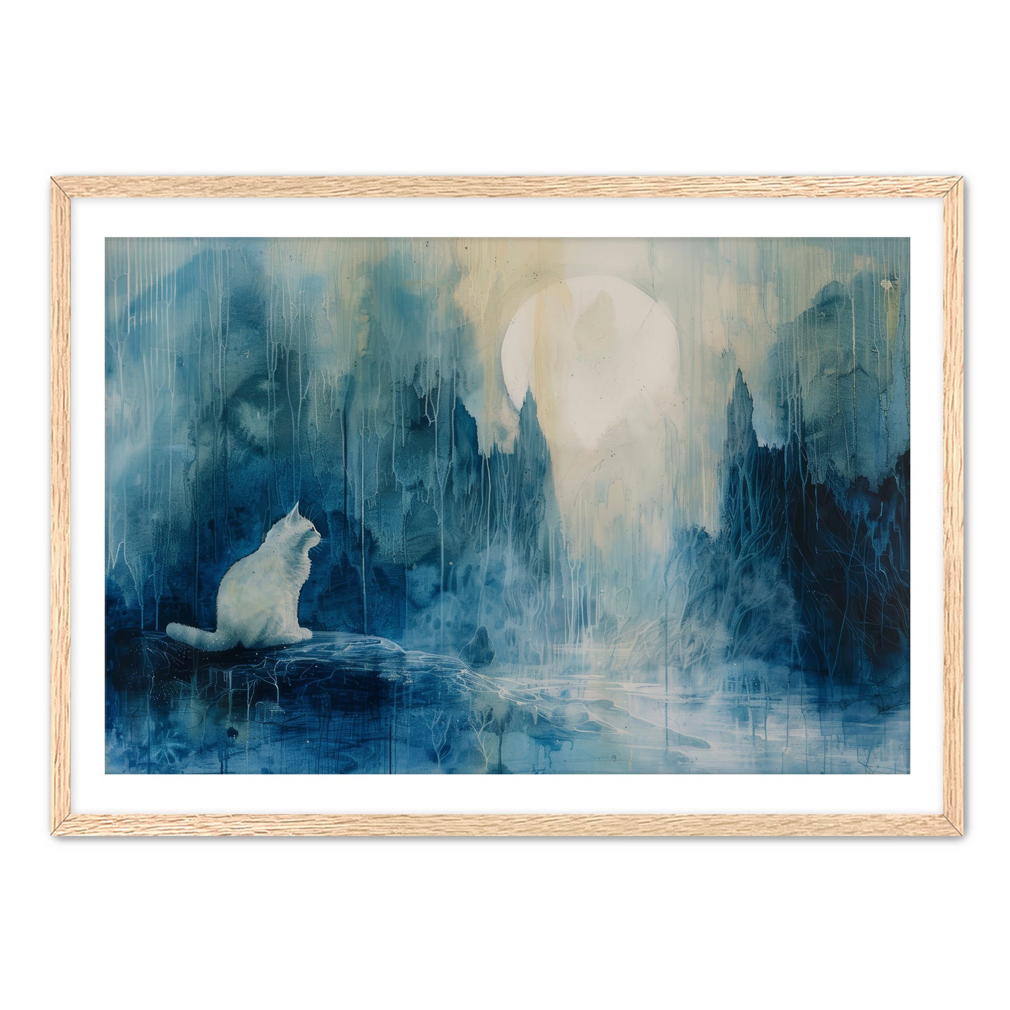 Meow at the Moon Wall Art