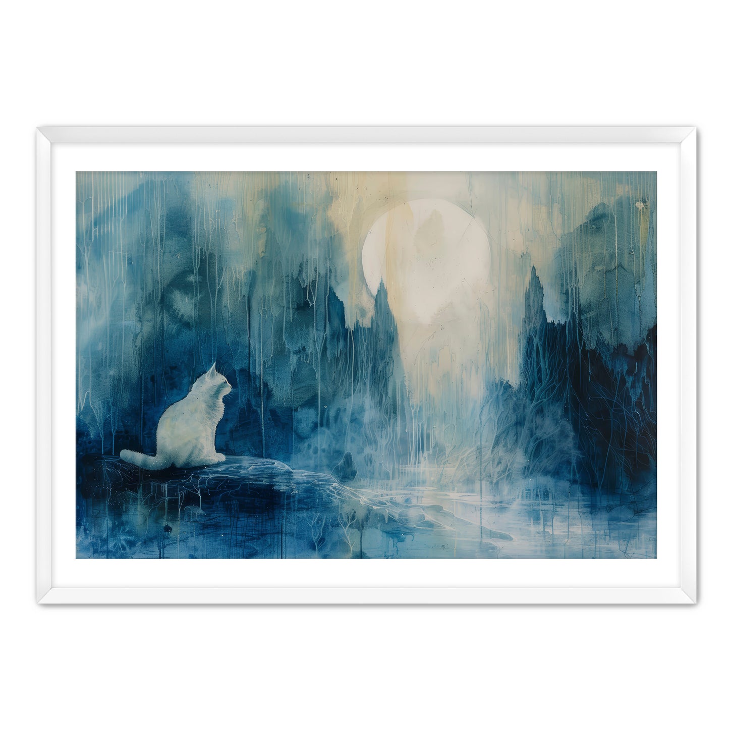 Meow at the Moon Wall Art