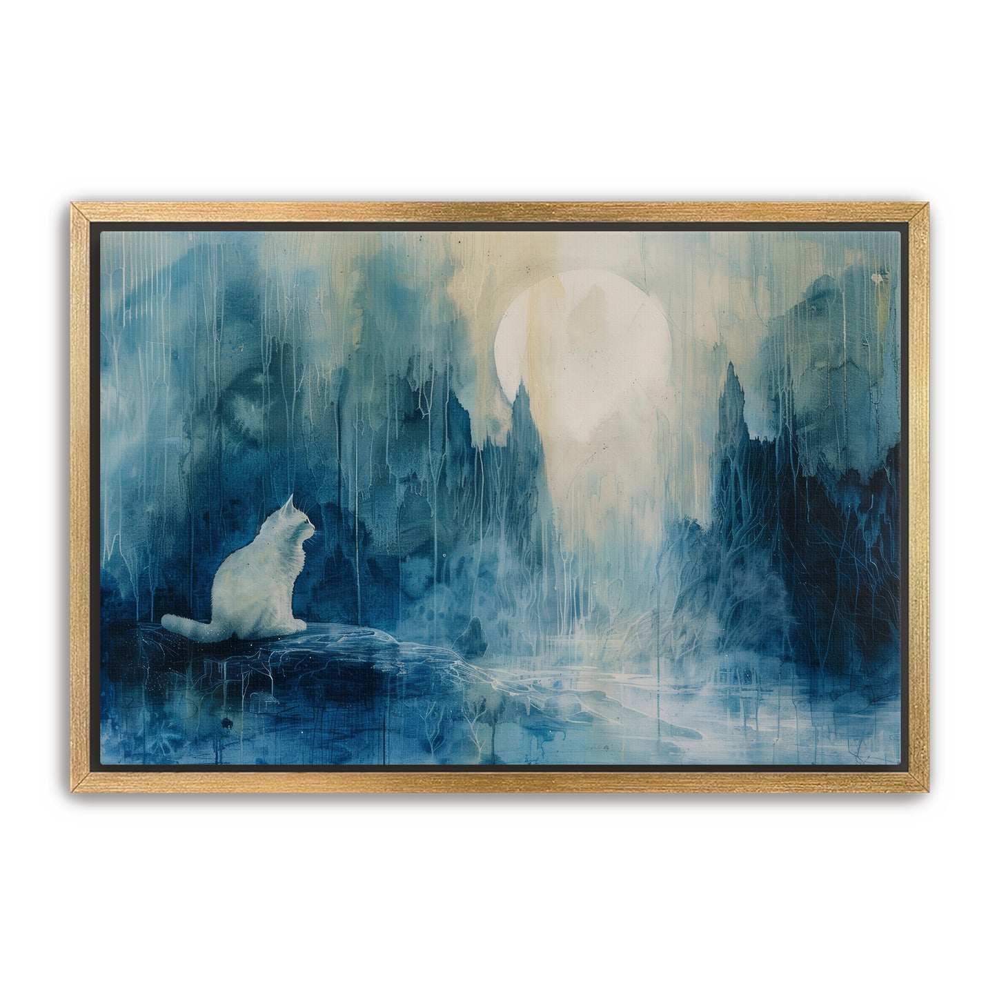 Meow at the Moon Wall Art
