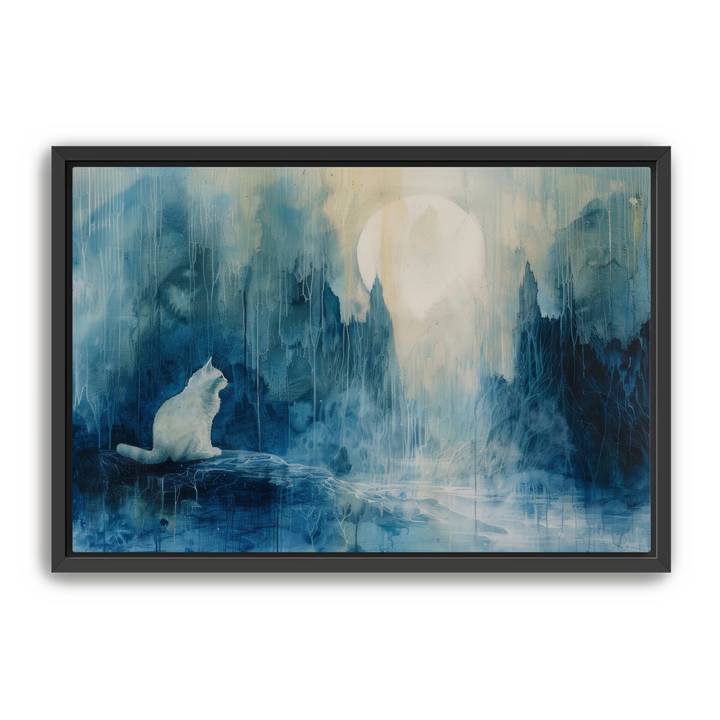 Meow at the Moon Wall Art
