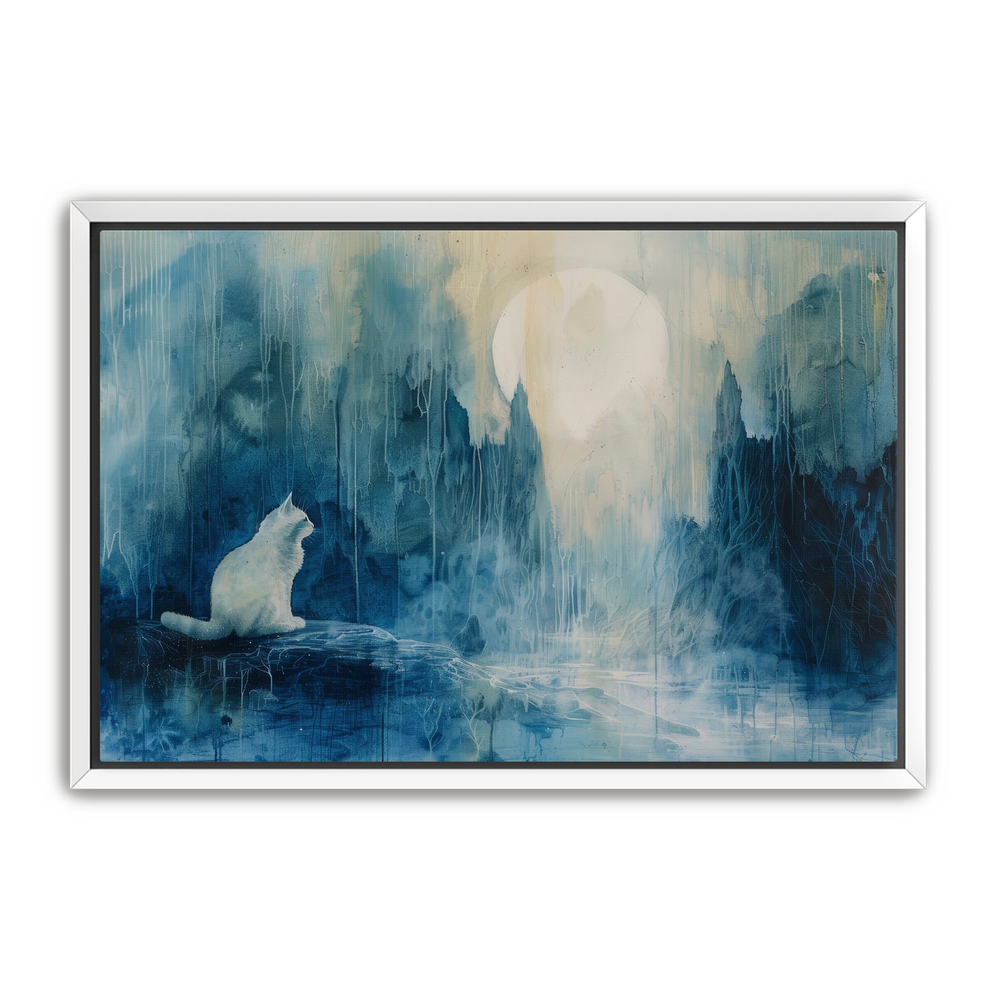 Meow at the Moon Wall Art