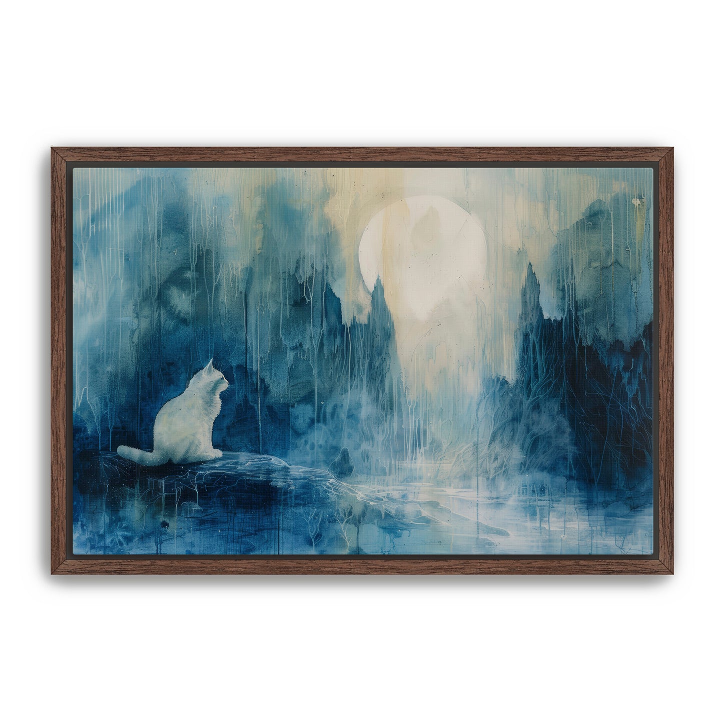 Meow at the Moon Wall Art