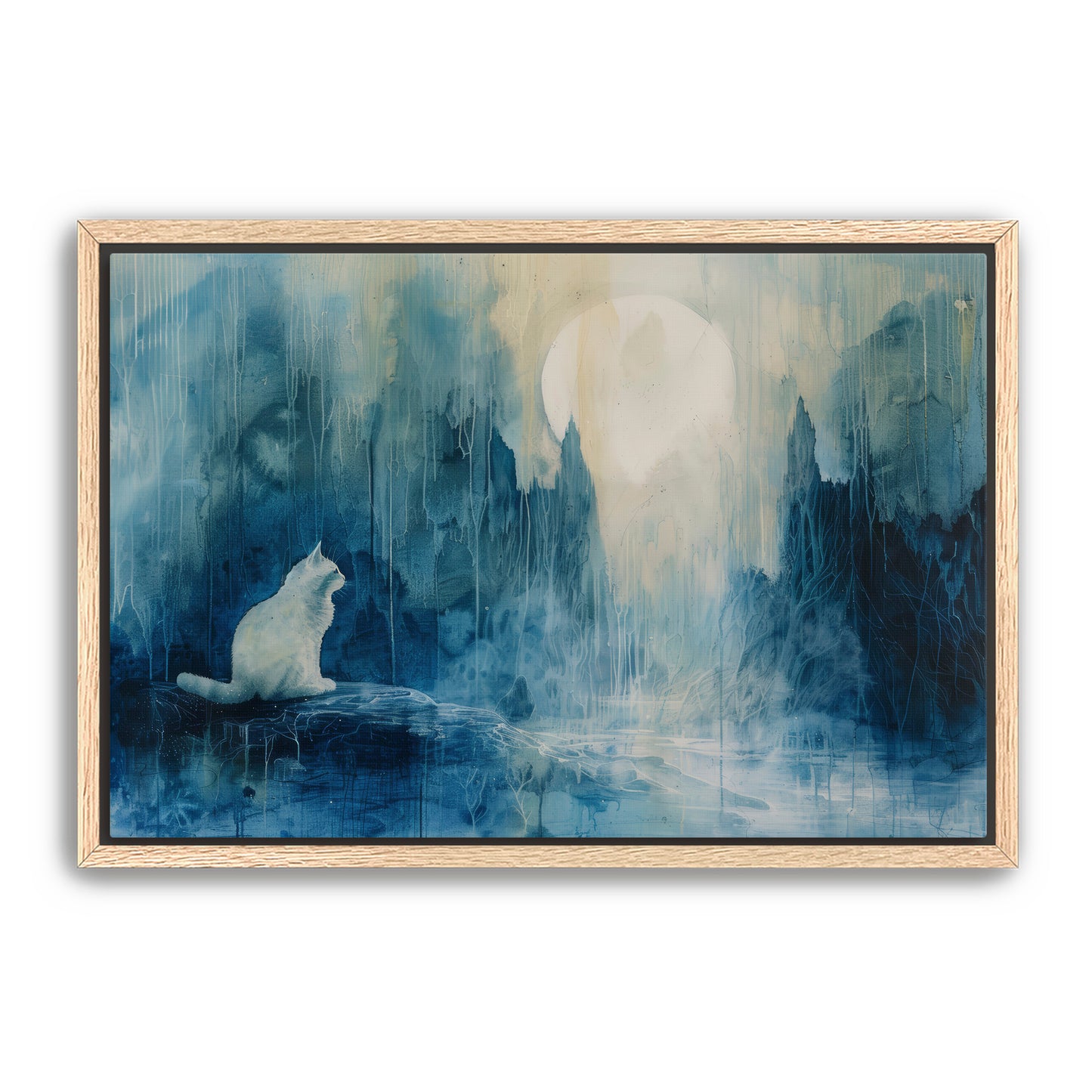 Meow at the Moon Wall Art