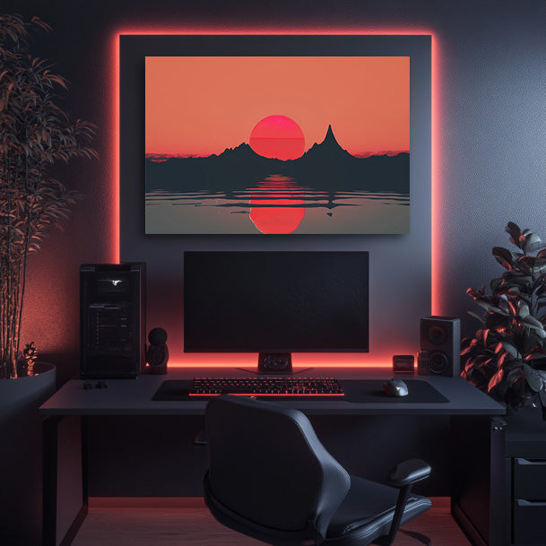 Mountain Red Wall Art