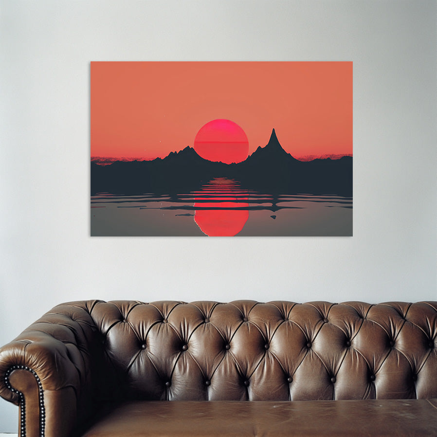 Mountain Red Wall Art