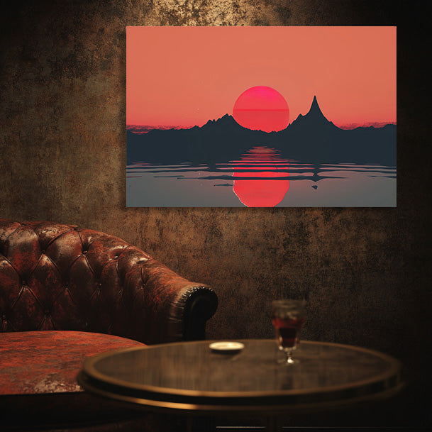 Mountain Red Wall Art