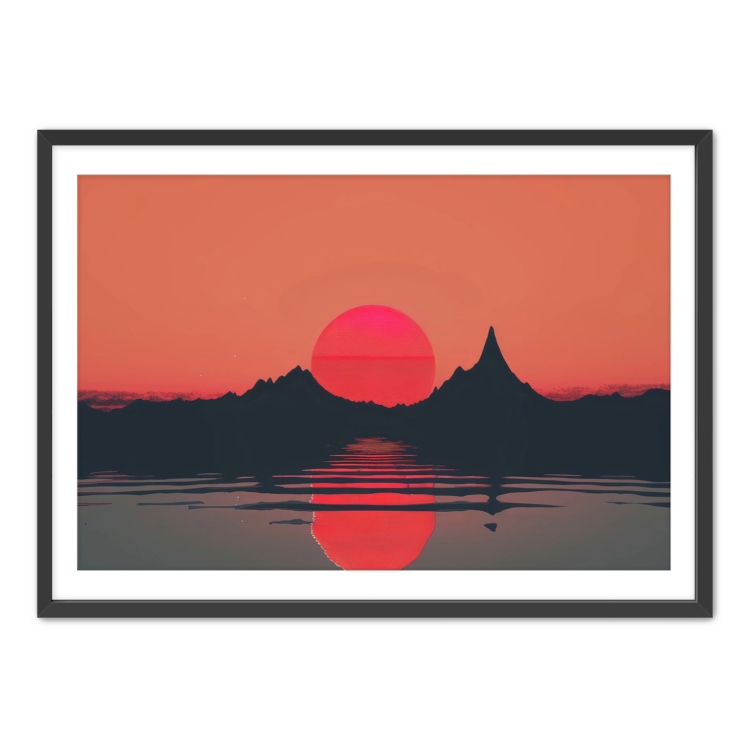 Mountain Red Wall Art