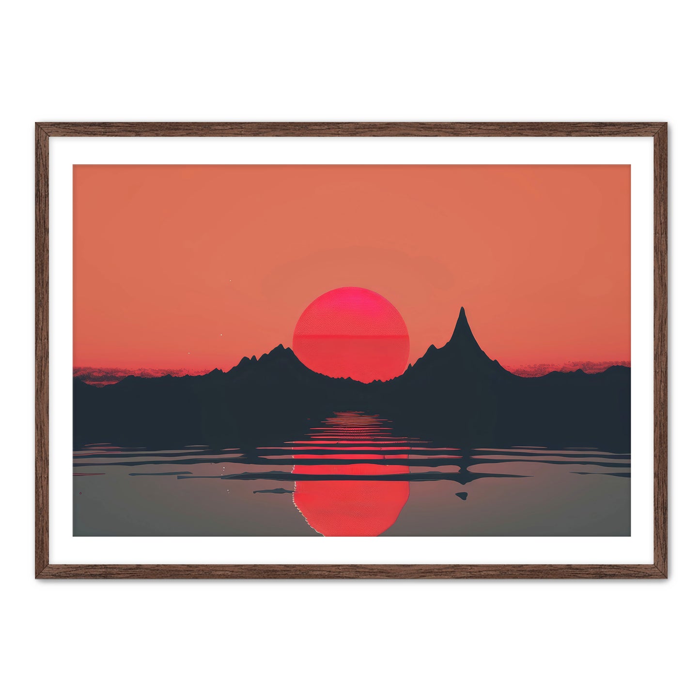 Mountain Red Wall Art