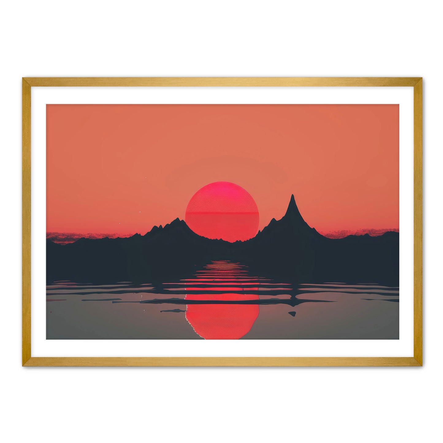 Mountain Red Wall Art