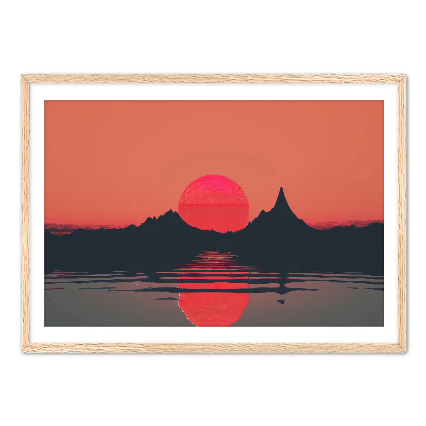 Mountain Red Wall Art