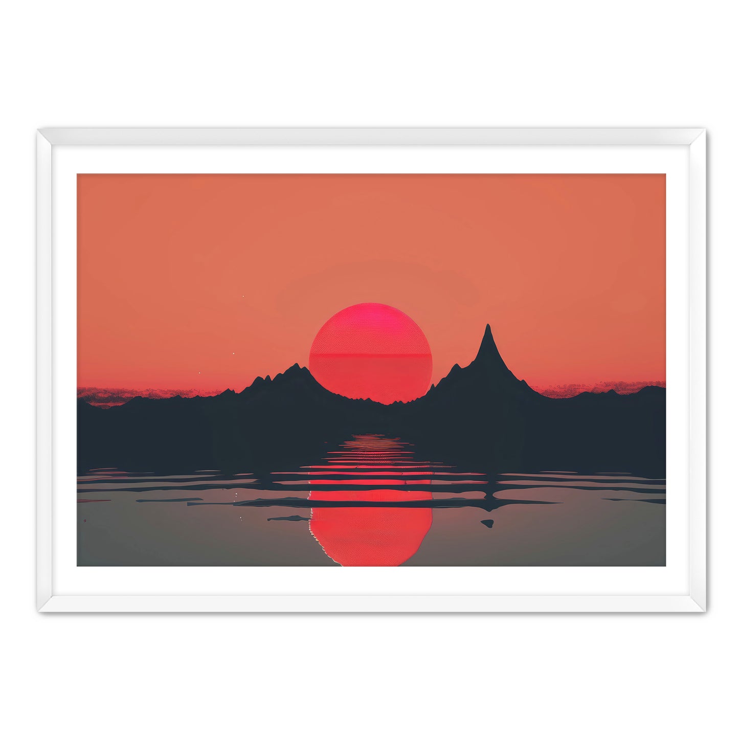 Mountain Red Wall Art