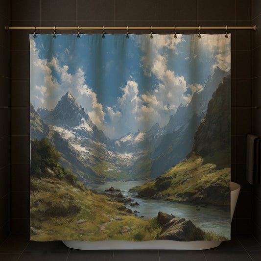 Mountain Stream Vista Shower Curtain