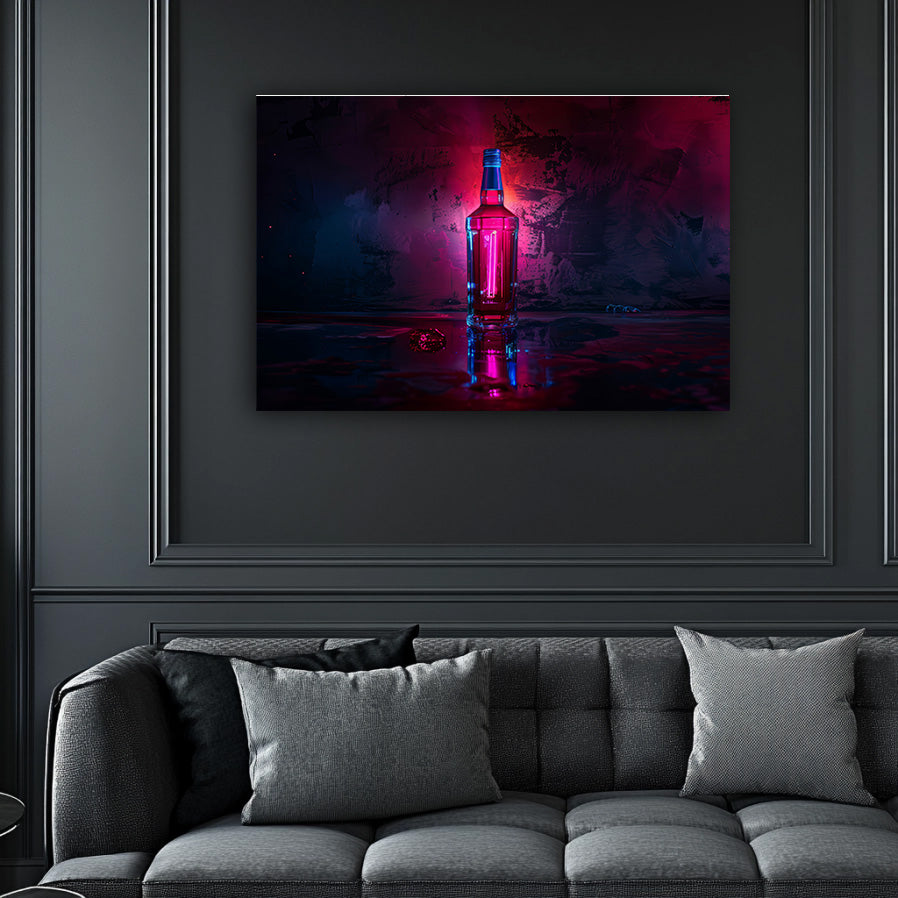 Neon Bottle Wall Art
