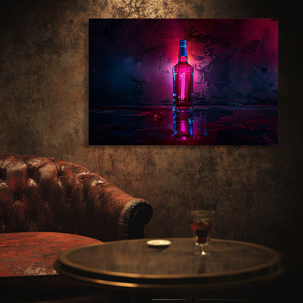 Neon Bottle Wall Art