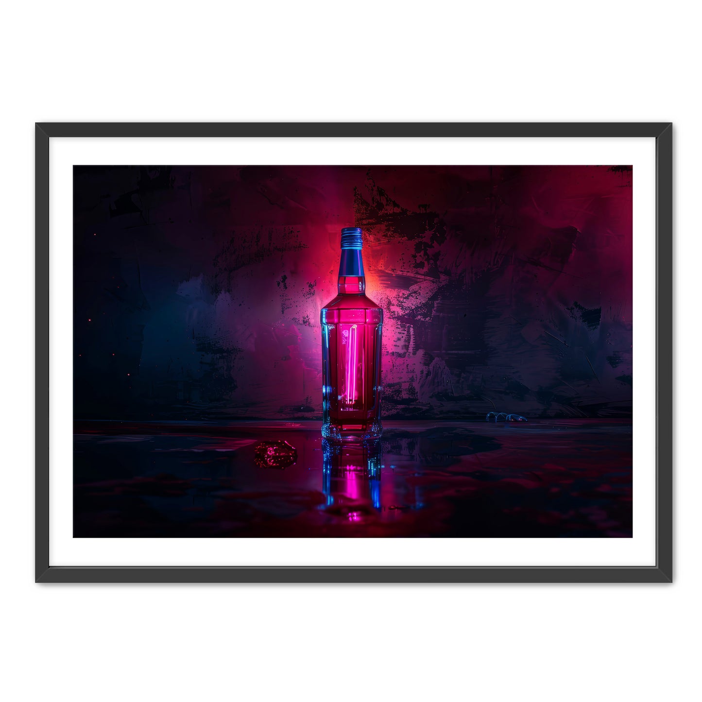 Neon Bottle Wall Art
