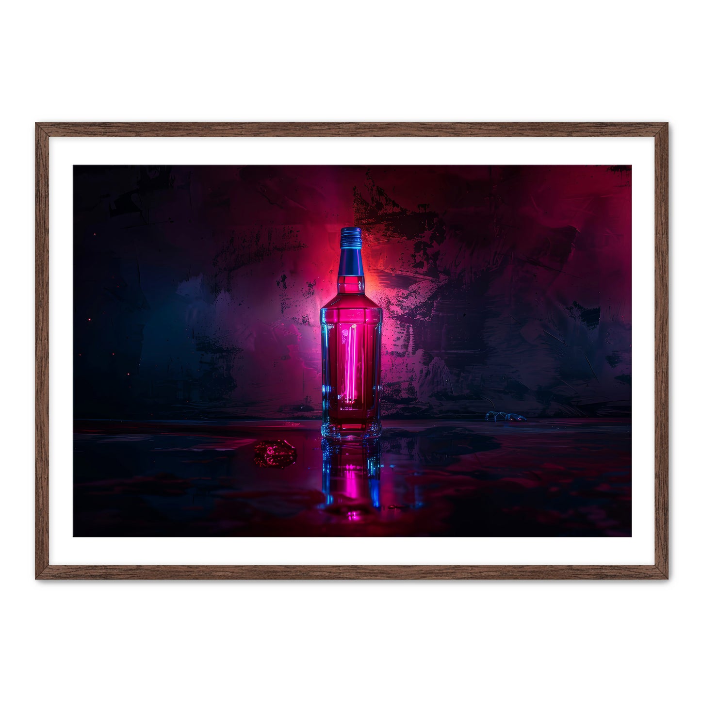 Neon Bottle Wall Art