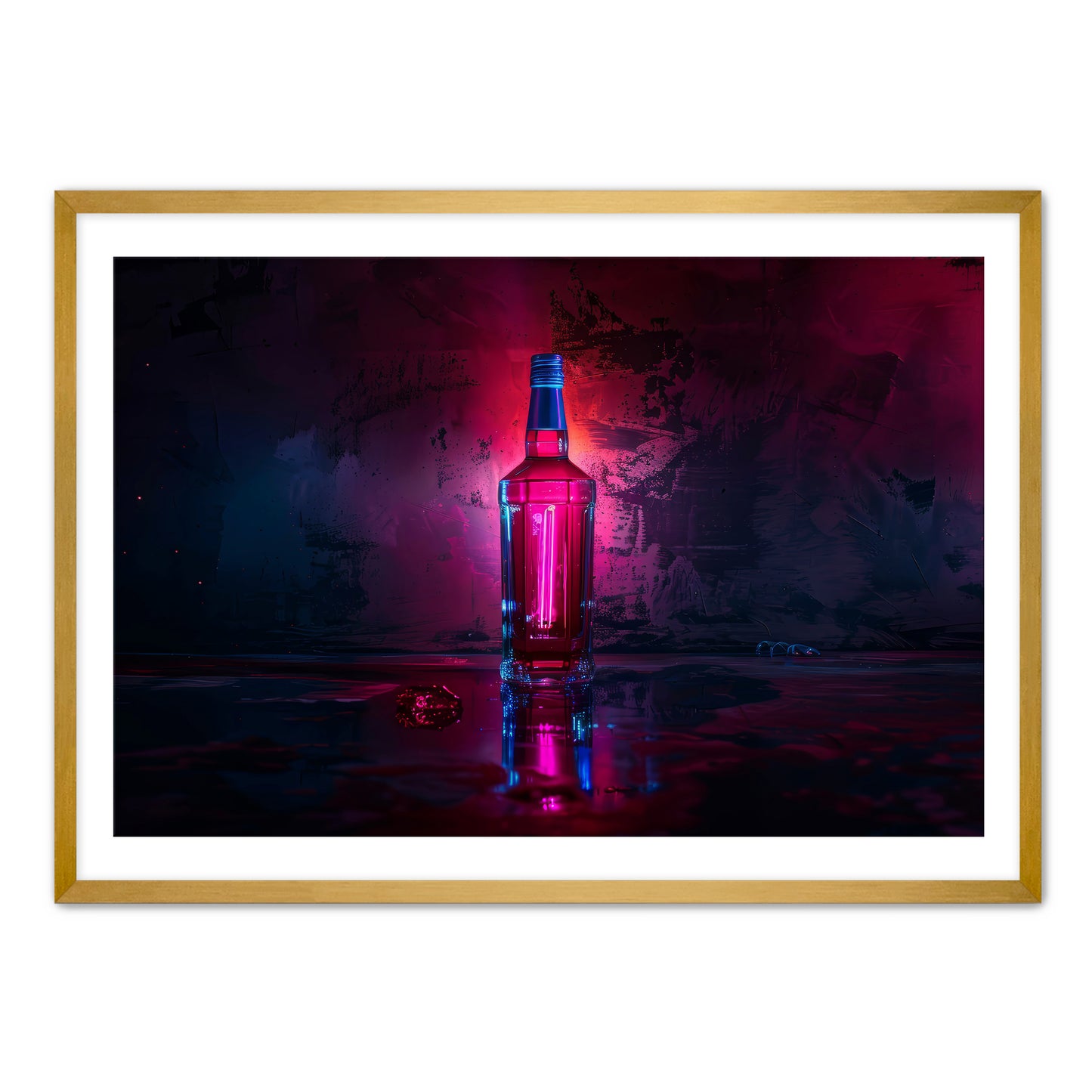 Neon Bottle Wall Art