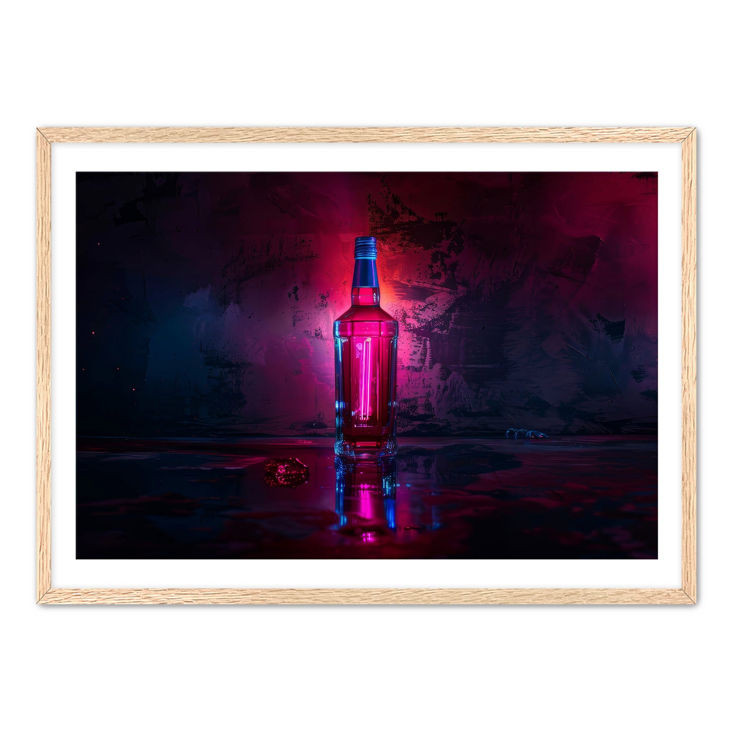 Neon Bottle Wall Art