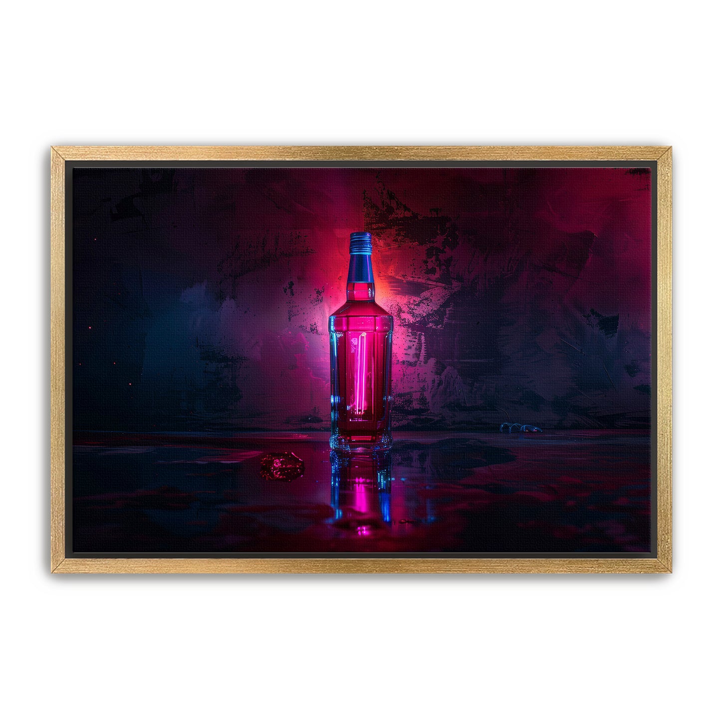 Neon Bottle Wall Art