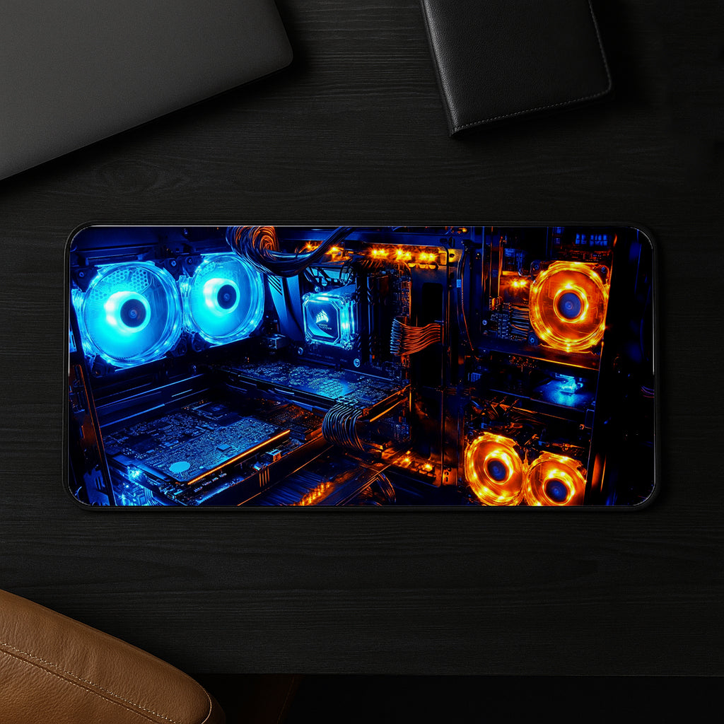 Neon Computer Interior Desk Mat