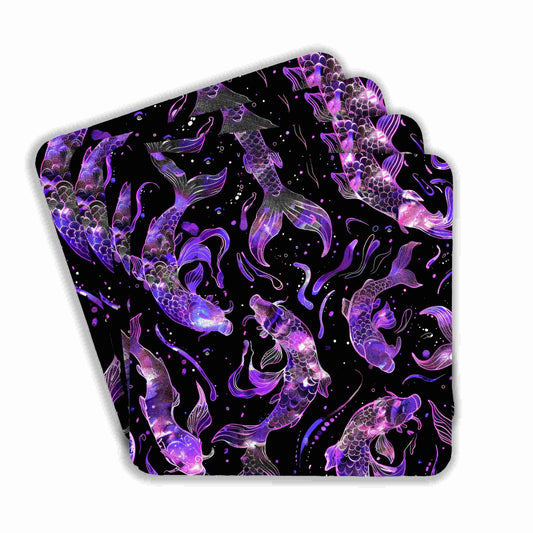 Neon Koi Dance Coasters