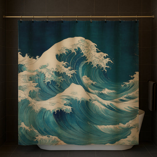 Ocean Wave Symphony Shower Curtain