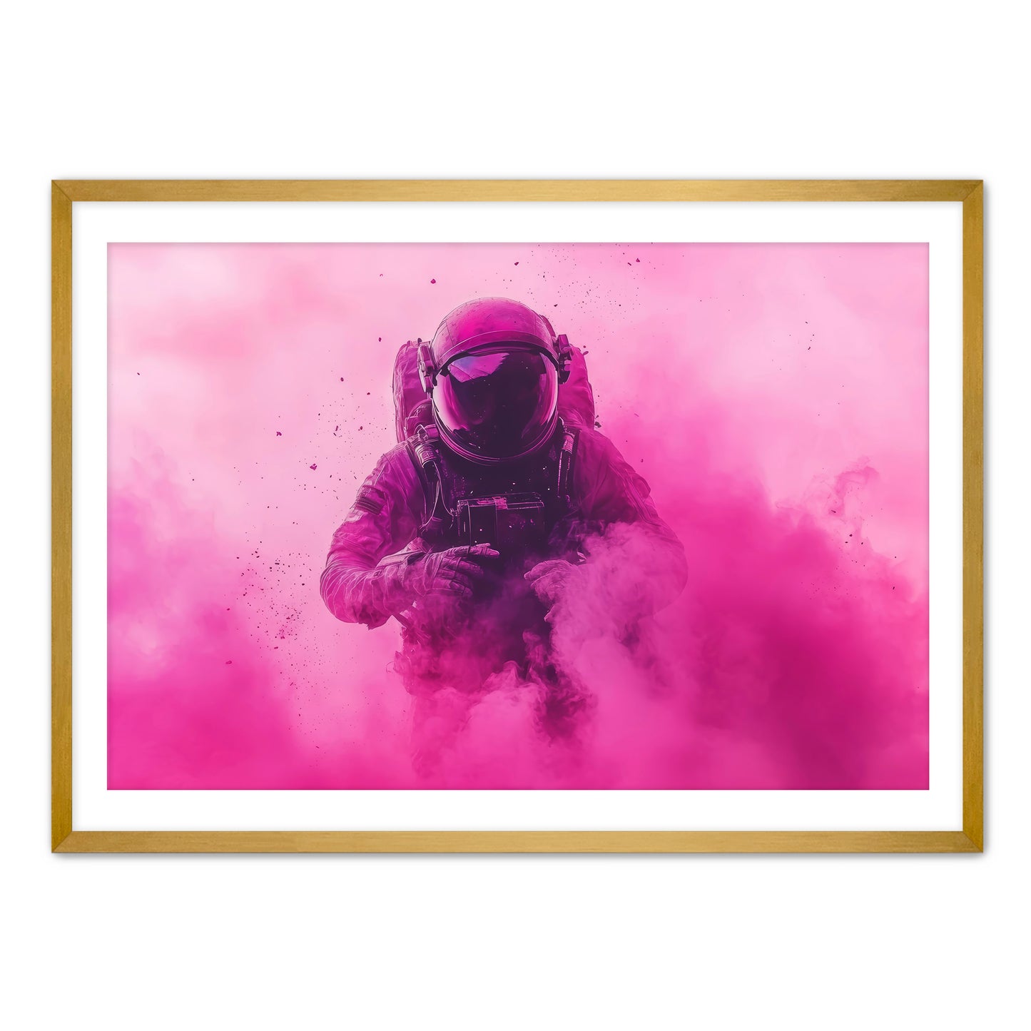 One Pink Step Astronaut Wall Art