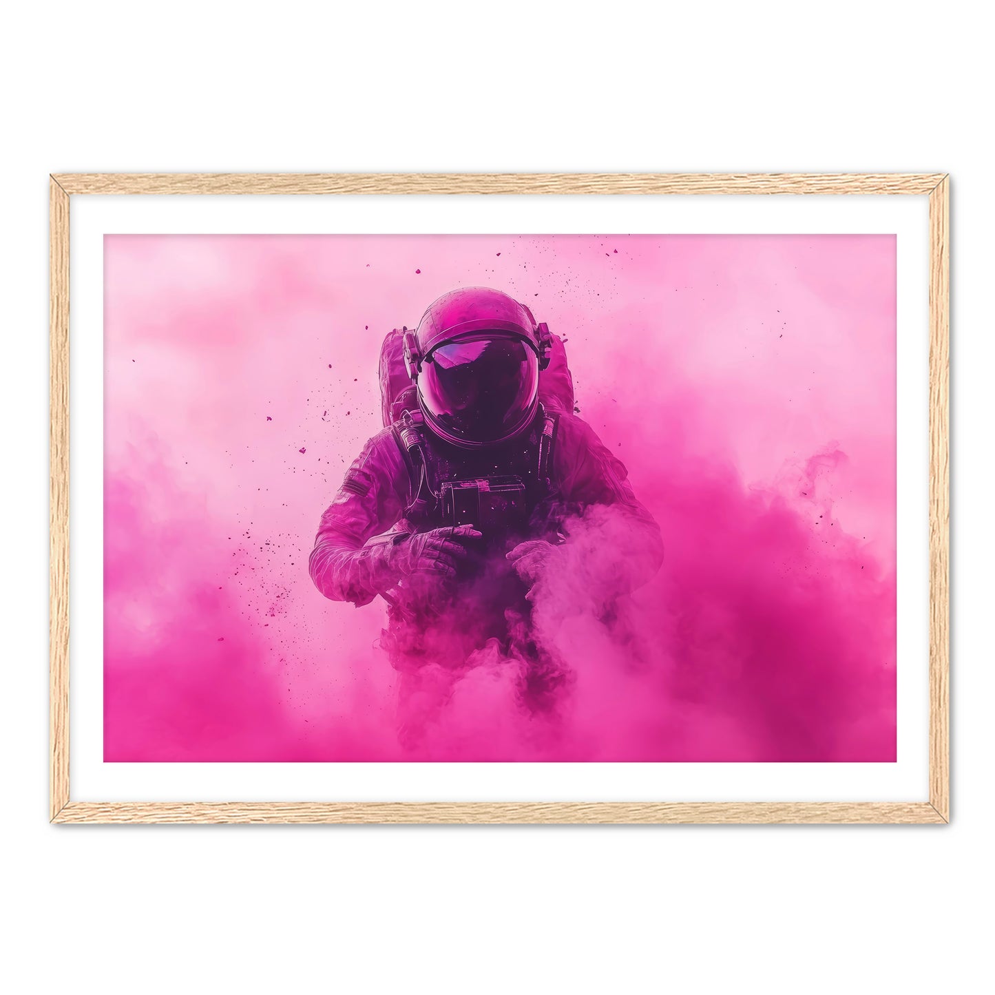 One Pink Step Astronaut Wall Art
