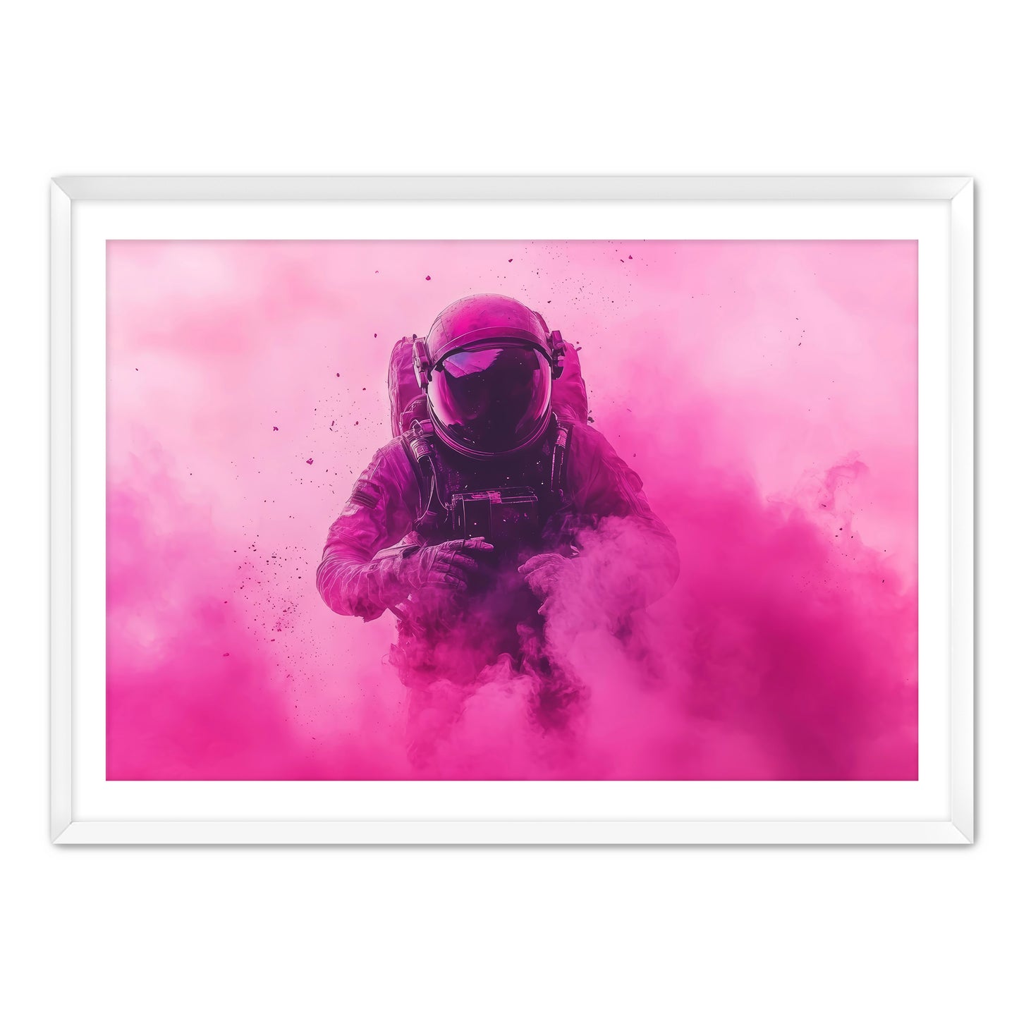 One Pink Step Astronaut Wall Art