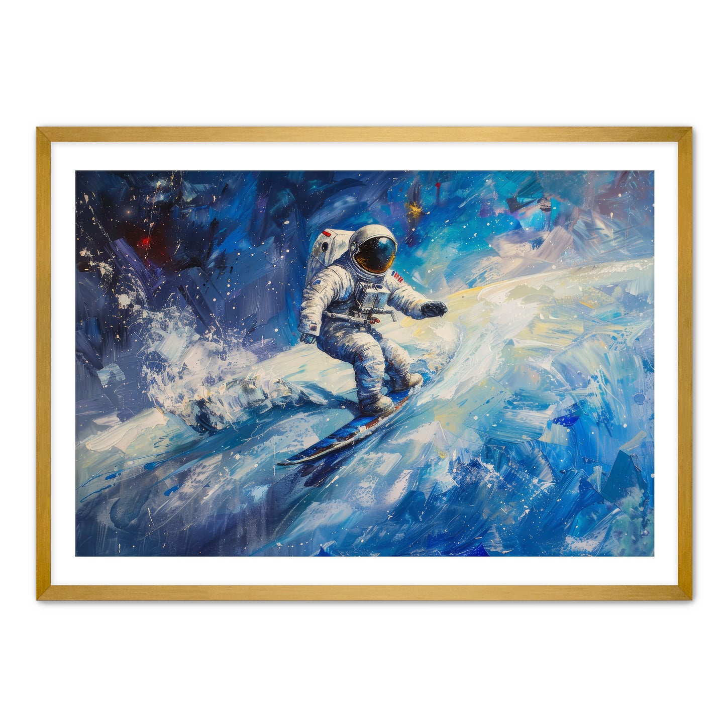 One Small Surf for Mankind Astronaut Wall Art