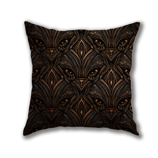 Ornate Leaf Pattern Pillow