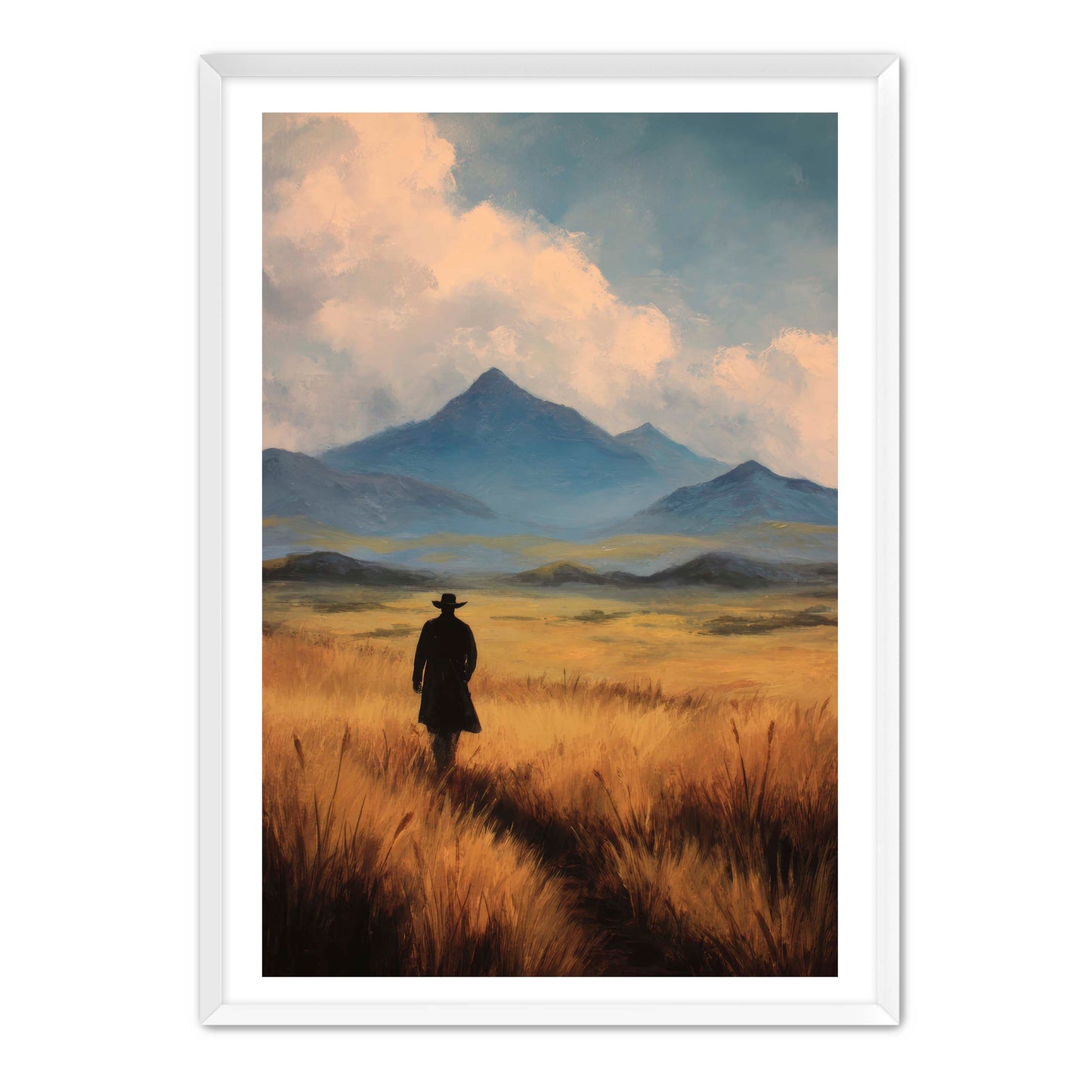 Outlaw Cowboy Walks Alone Wall Art