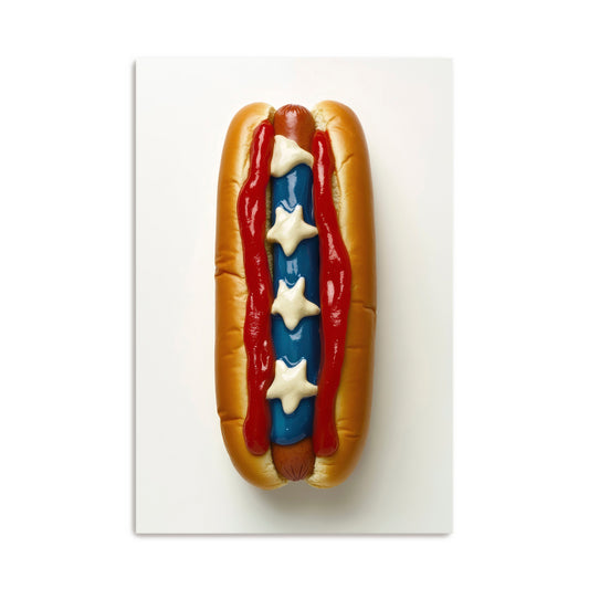 Patriotic Hot Dog Wall Art