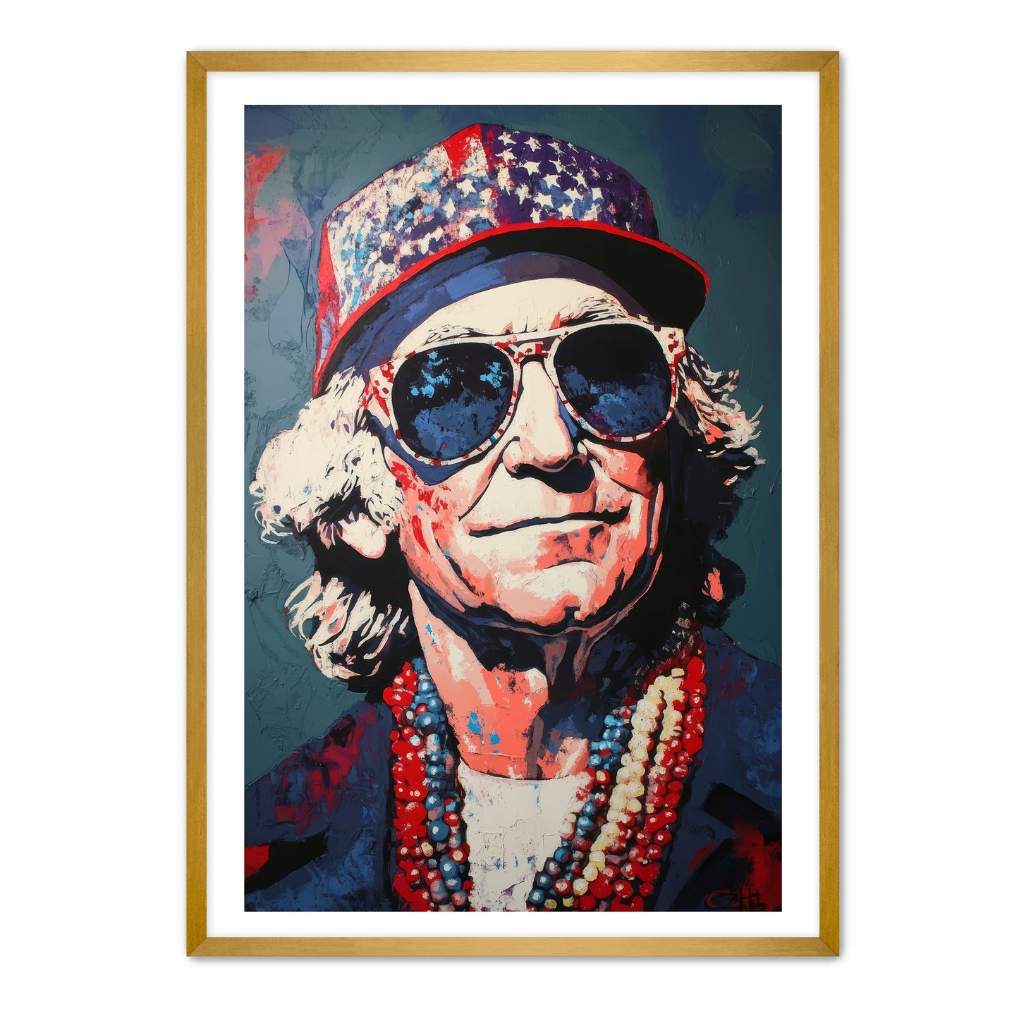 Patriotic Sunglasses Vibes Wall Art