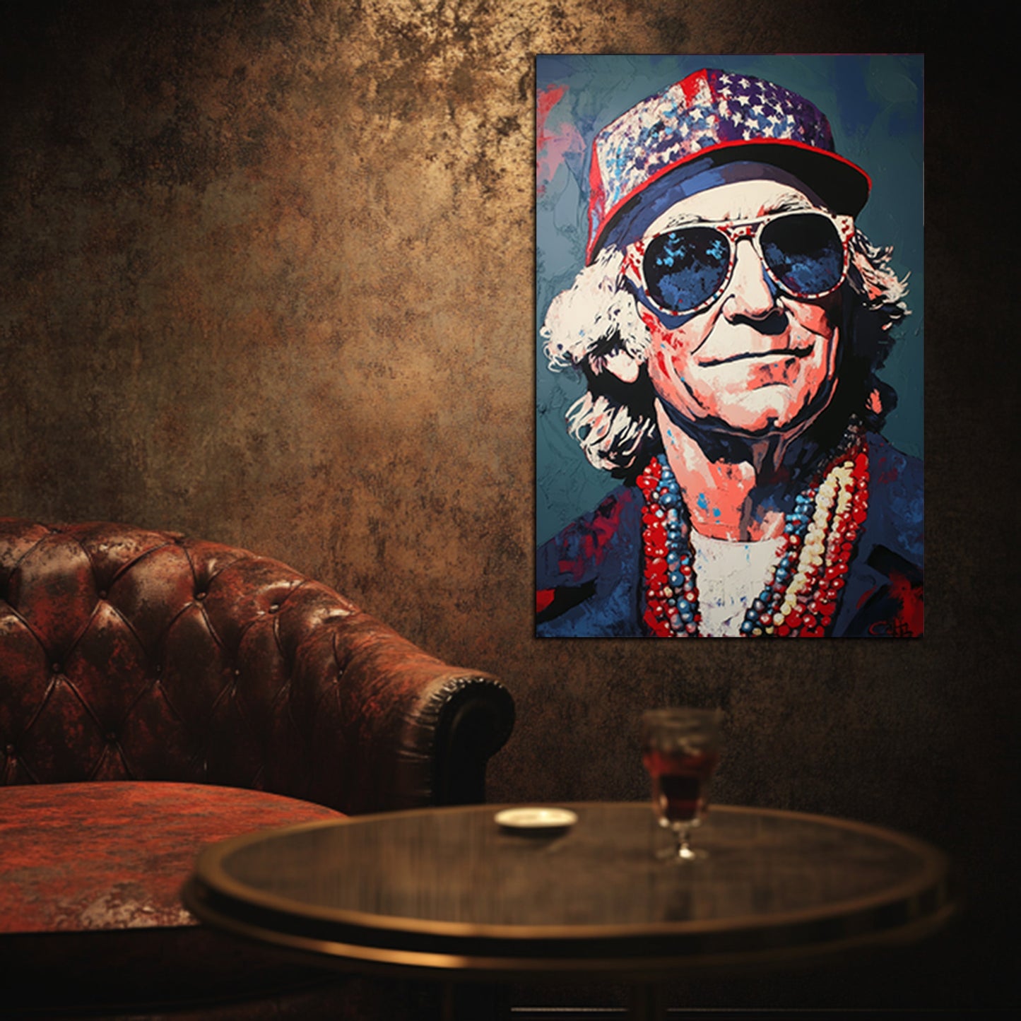 Patriotic Sunglasses Vibes Wall Art