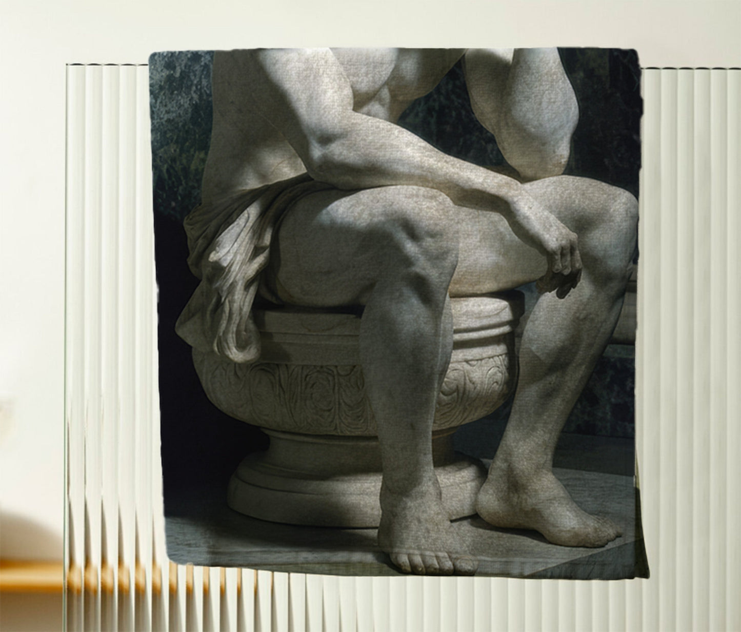 Pensive Sculpture Pose Hand Towel