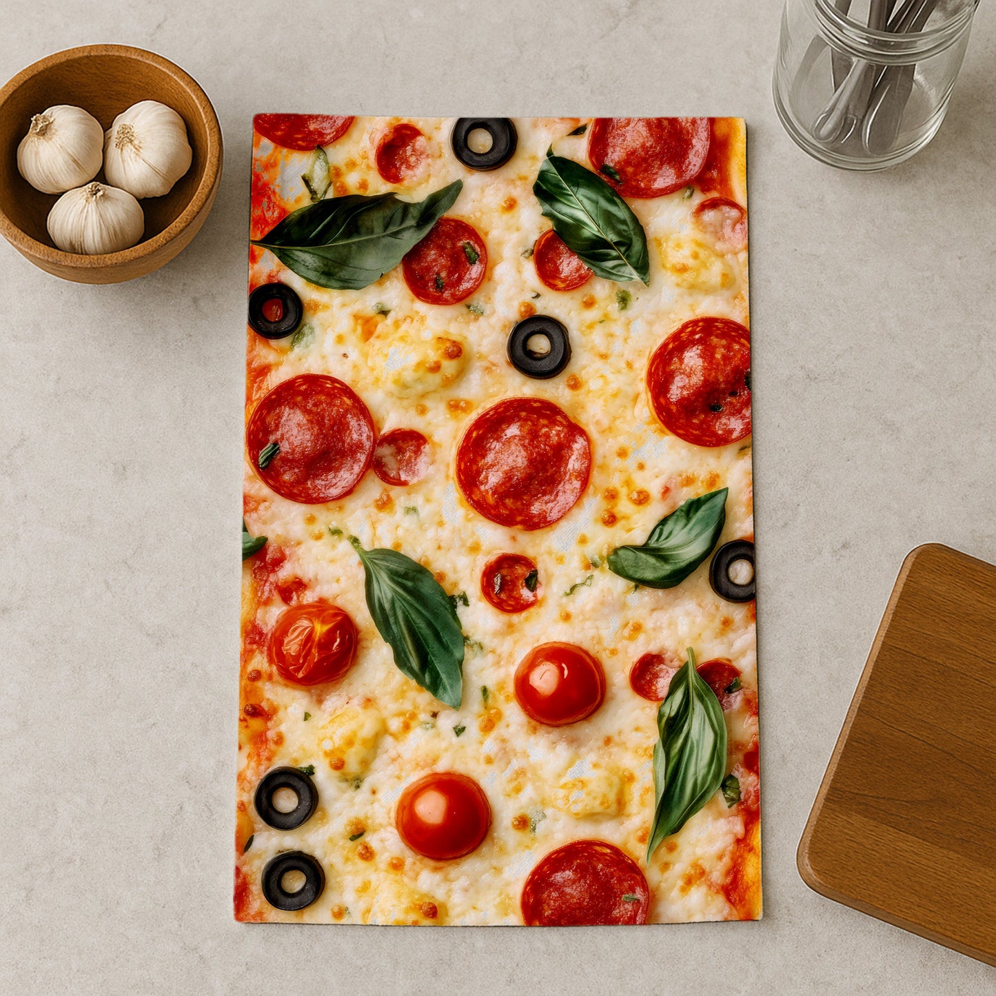 Pepperoni Pizza Delight Kitchen Towel