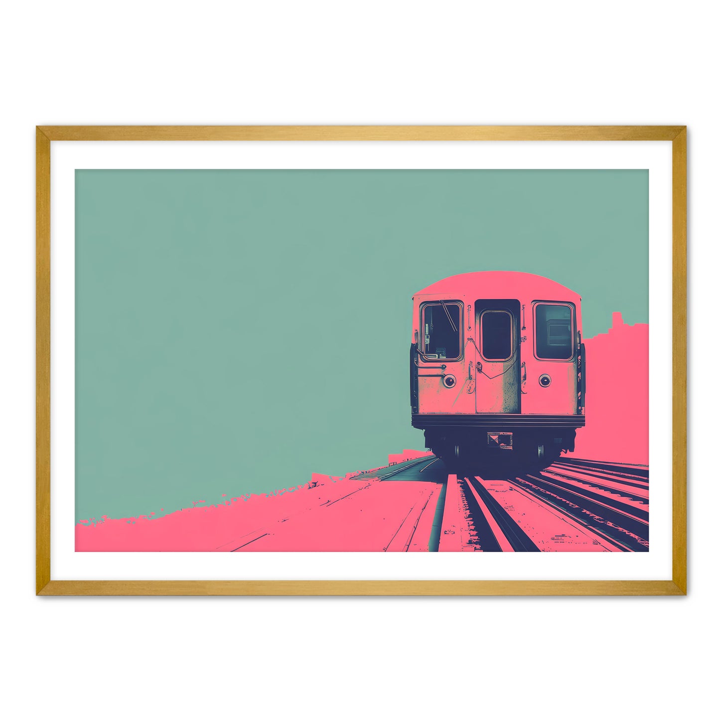 Pink Caboose Wall Art