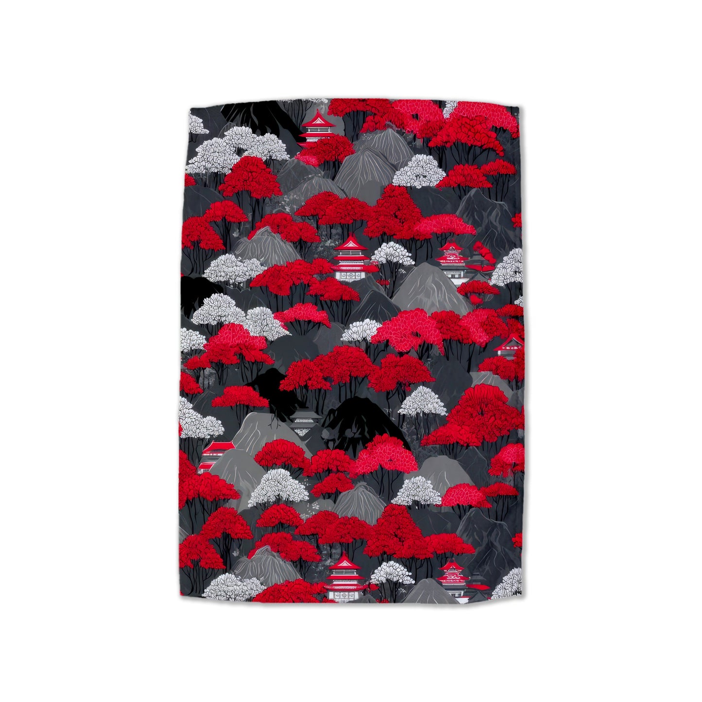 Red Pagoda Forest Hand Towel