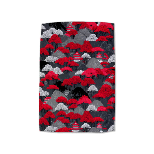 Red Pagoda Forest Hand Towel