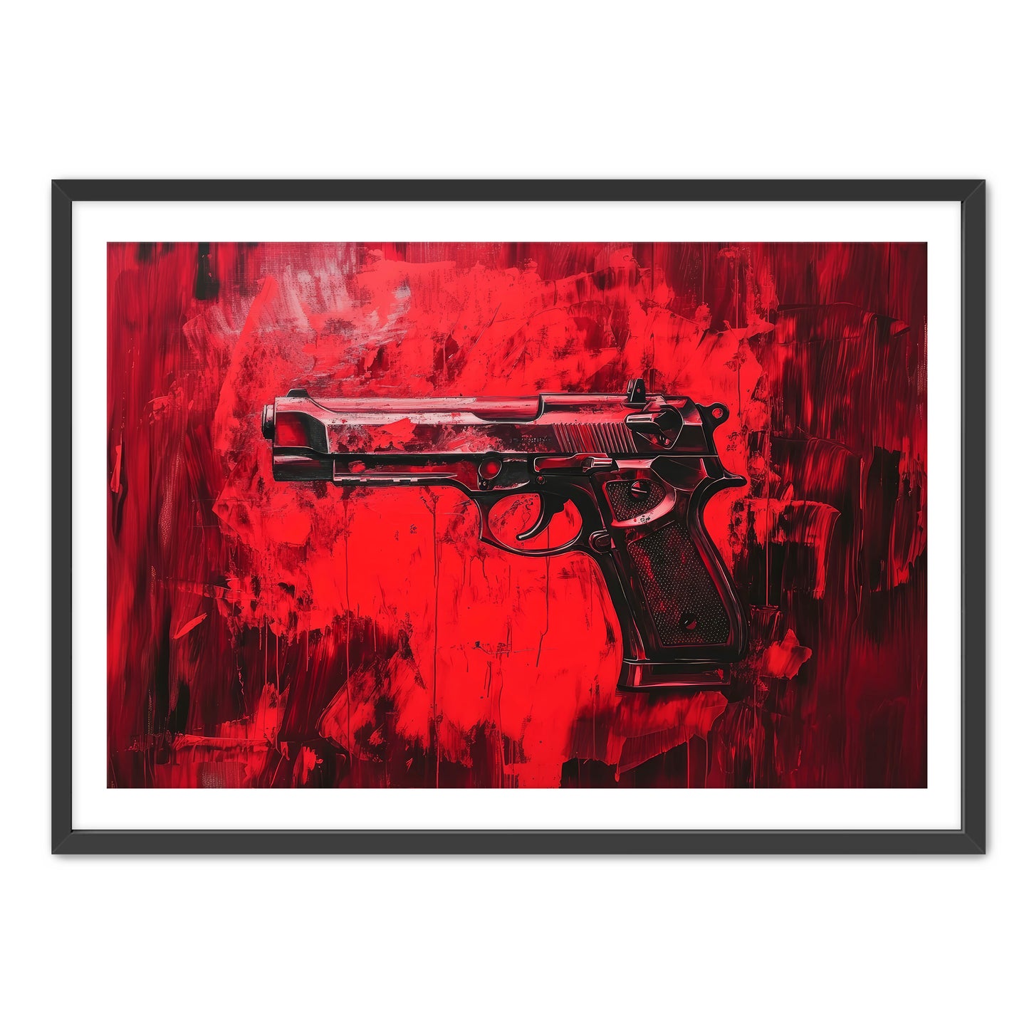 Red Pistol Wall Art