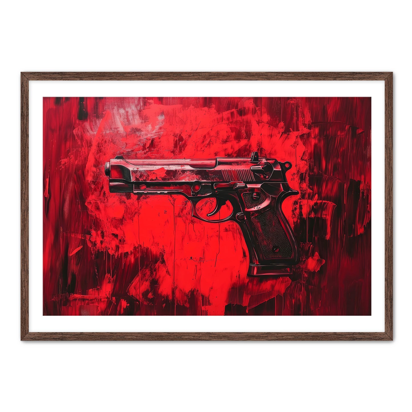 Red Pistol Wall Art